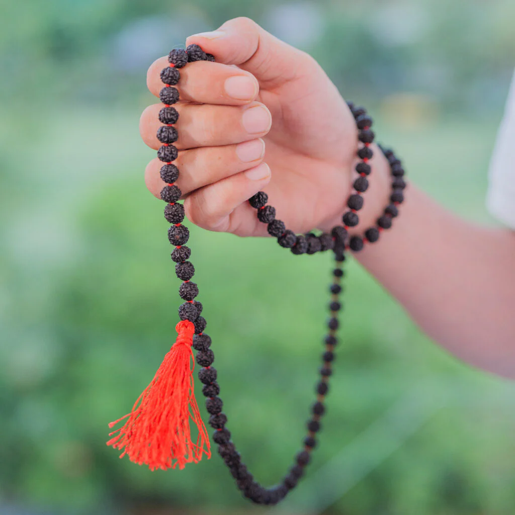 Pure Black Rudraksha Mala - 108 Beads - Image 2